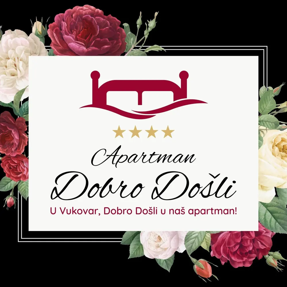 Logotip Apartman Dobro Došli s ružama